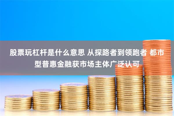 股票玩杠杆是什么意思 从探路者到领跑者 都市型普惠金融获市场主体广泛认可