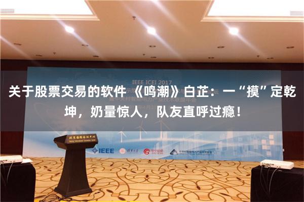 关于股票交易的软件 《鸣潮》白芷：一“摸”定乾坤，奶量惊人，队友直呼过瘾！