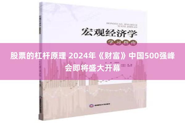 股票的杠杆原理 2024年《财富》中国500强峰会即将盛大开幕