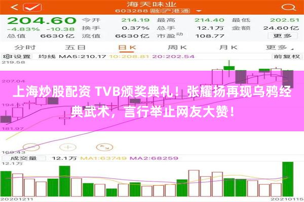 上海炒股配资 TVB颁奖典礼！张耀扬再现乌鸦经典武术，言行举止网友大赞！