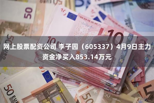 网上股票配资公司 李子园（605337）4月9日主力资金净买入853.14万元
