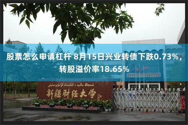股票怎么申请杠杆 8月15日兴业转债下跌0.73%，转股溢价率18.65%